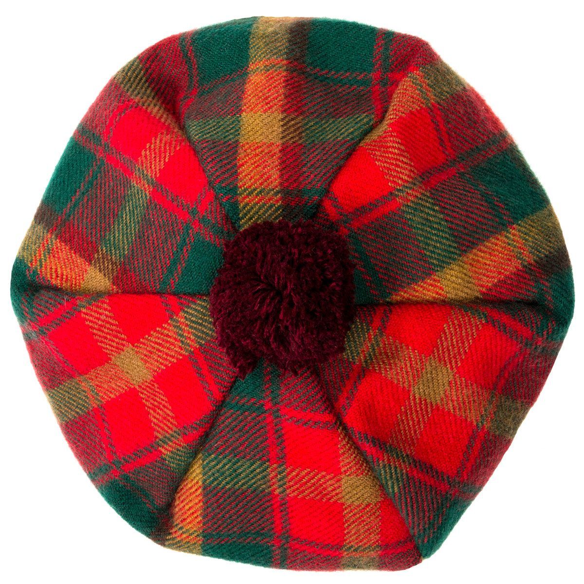 Maple Leaf Canadian Tartan Brushed Wool Tam - Click Image to Close